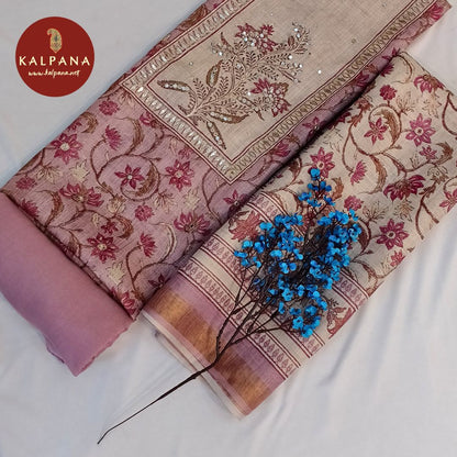 Shirt: Light Pink Coloured Printed With Embroidery Blended Linen Unstitched Suit and Border.
Dupatta: Light Pink Color Printed Linen Dupatta.
Bottom: Light Pink Blended Linen Bottom.
Perfect for Semi,Formal,Wear. 
Recommended for Summer season(s). Dry Clean Only
Shirt Fabric: 2.5 mts
Salwar Fabric: 2.4 mts
Dupatta: 2.4 mts
Country Of Origin:India
Weight: 500 gms