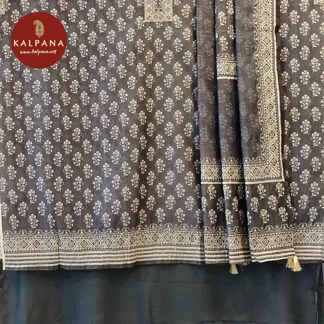Printed With Embroidery  SICO Cotton Unstitched Suit - Kalpana