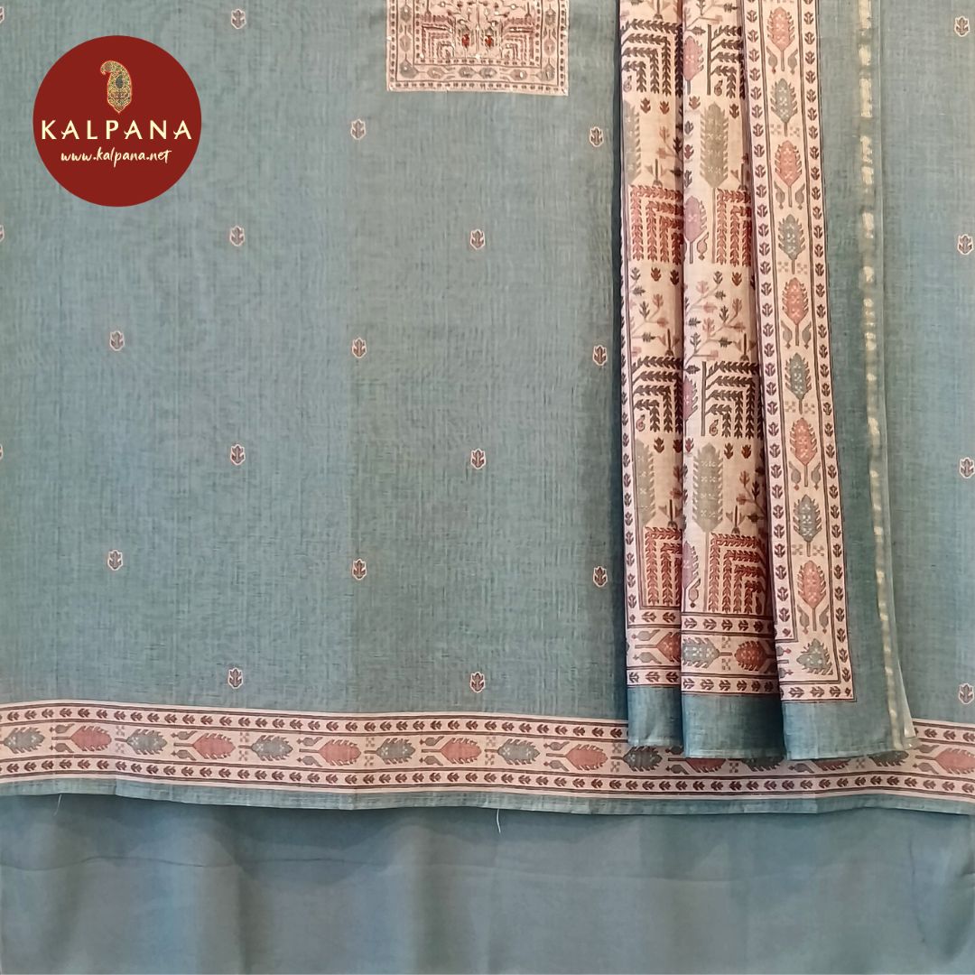 Printed With Embroidery  SICO Cotton Unstitched Suit - Kalpana
