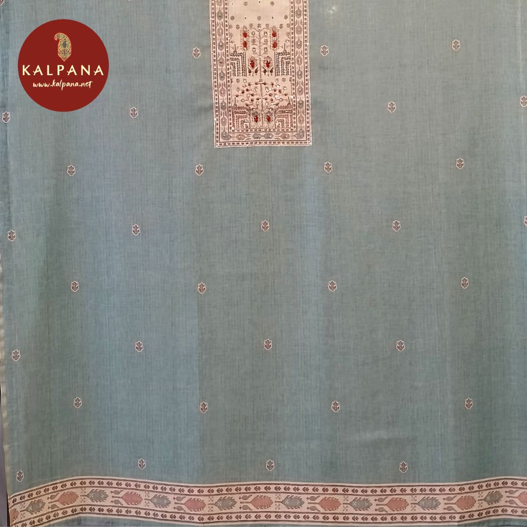 Printed With Embroidery  SICO Cotton Unstitched Suit - Kalpana