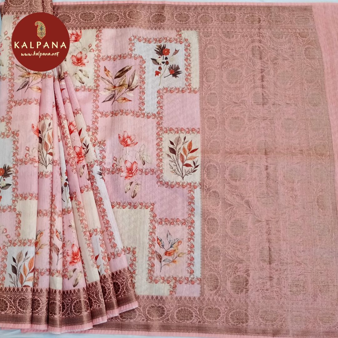 Printed Tussar Saree - Kalpana