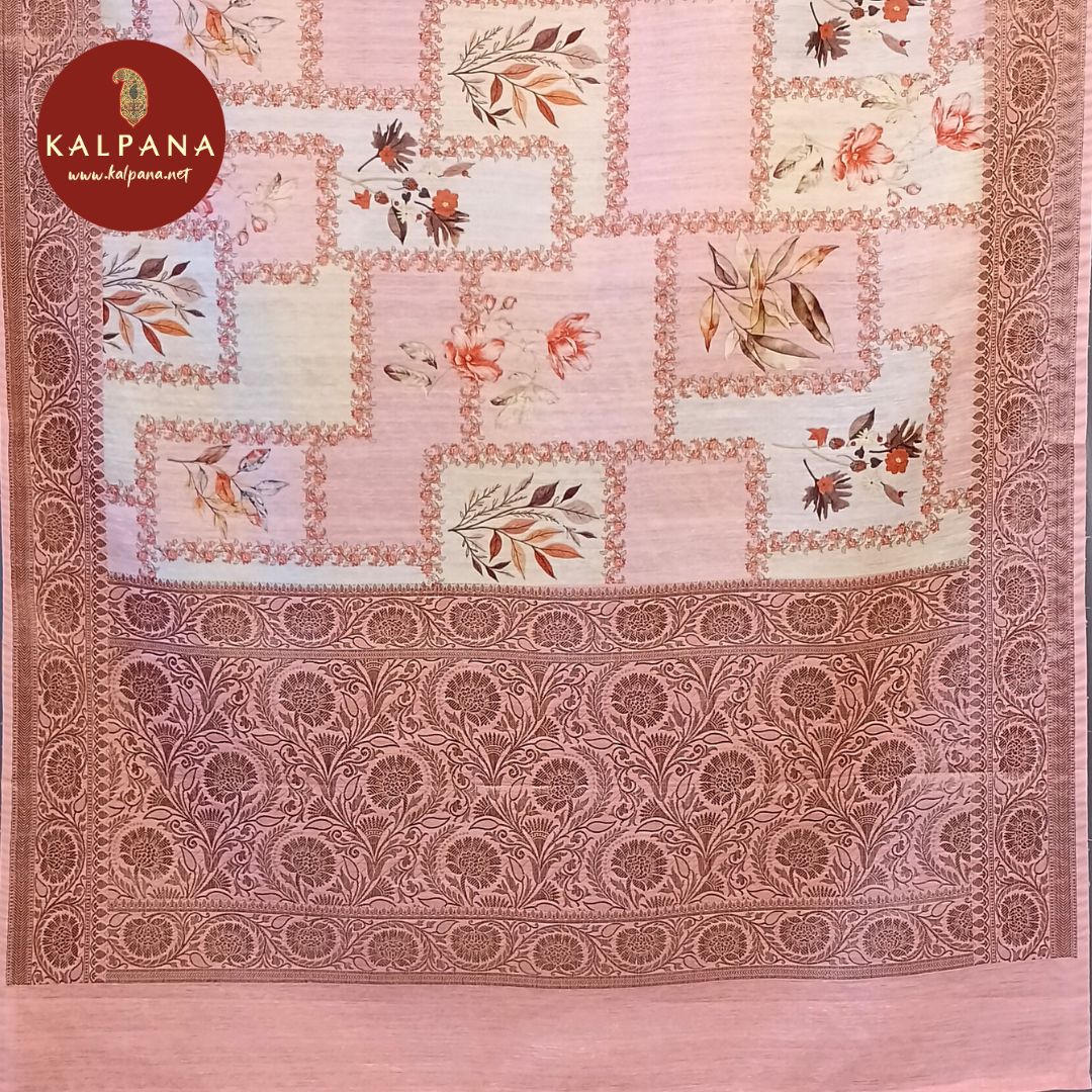 Printed Tussar Saree - Kalpana