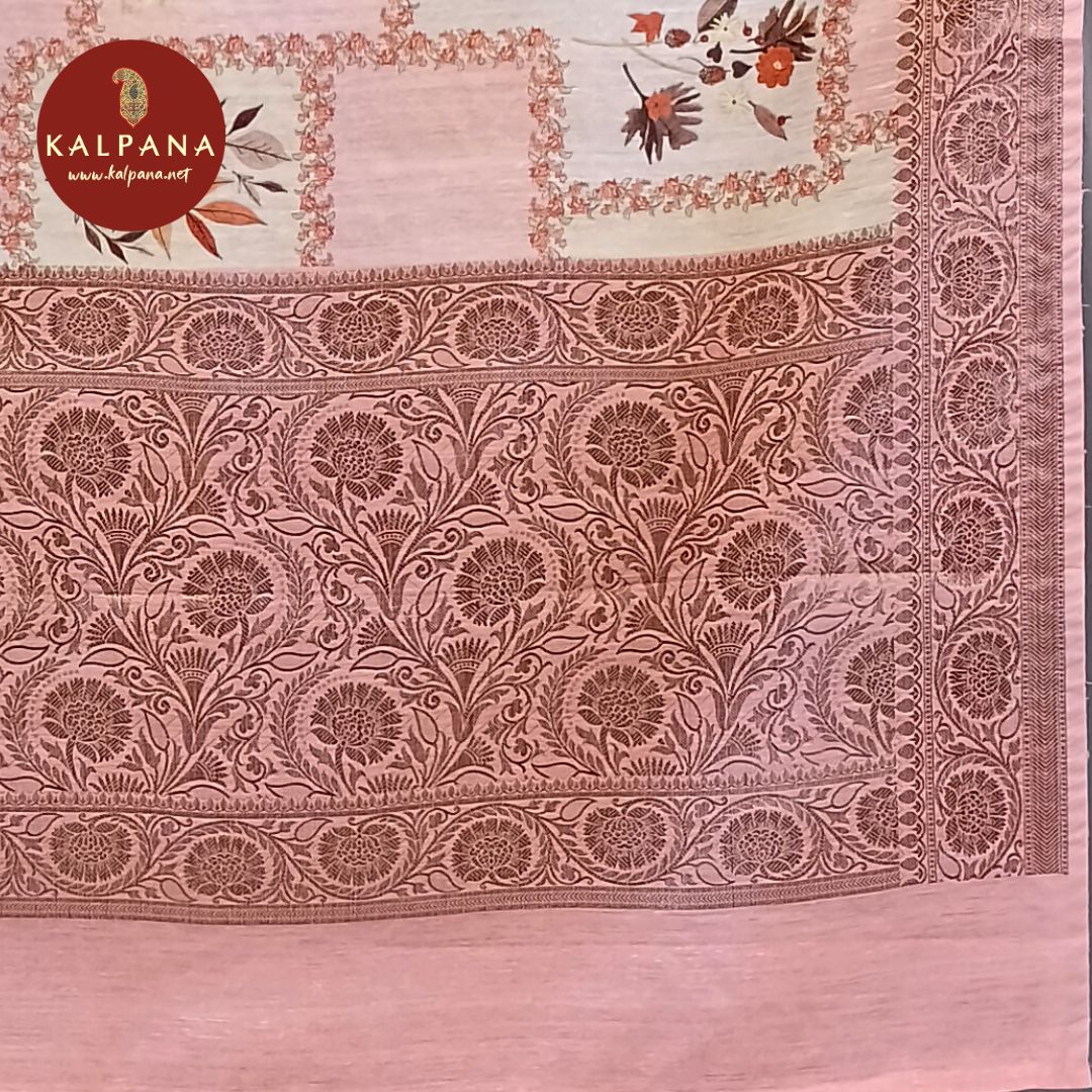 Printed Tussar Saree - Kalpana