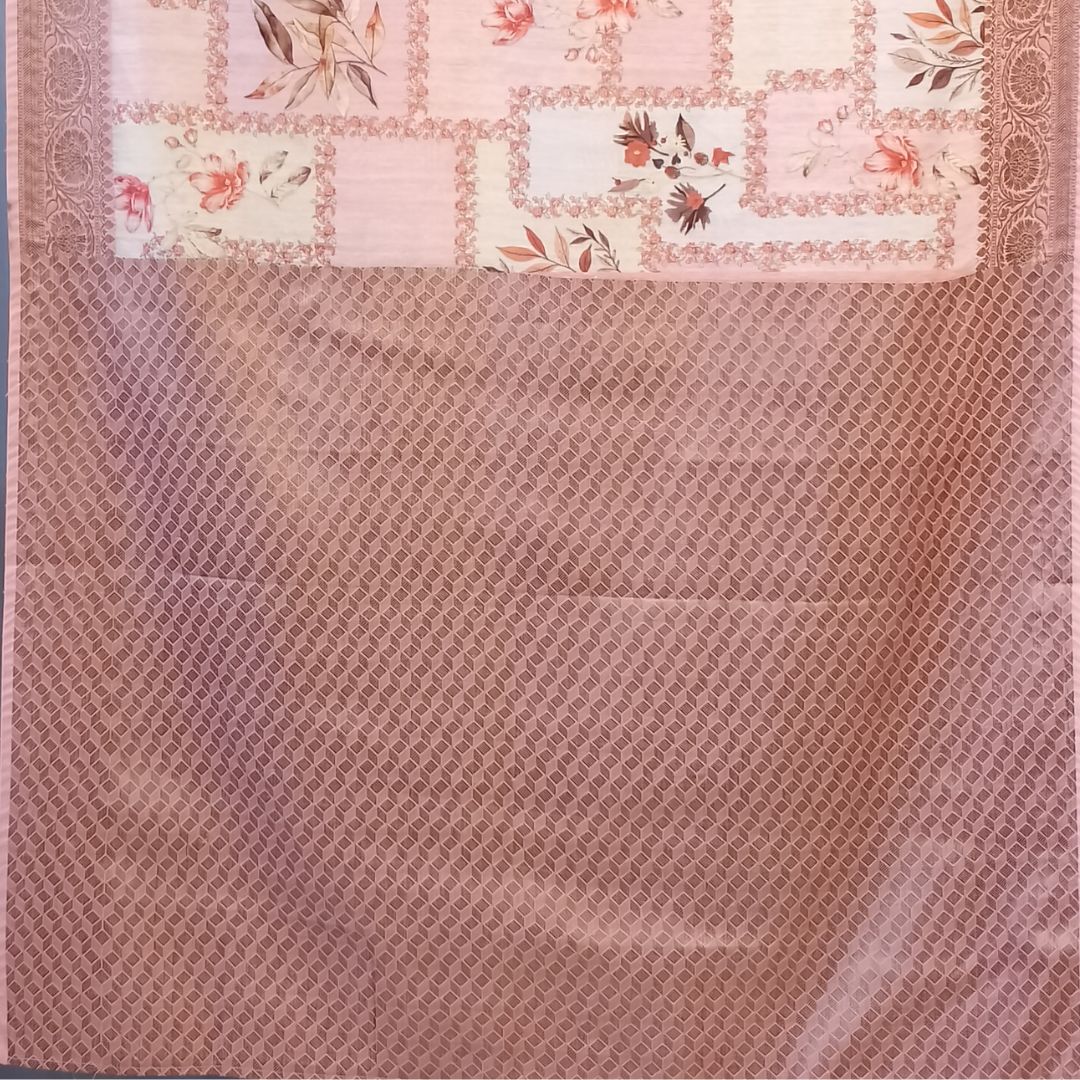 Printed Tussar Saree - Kalpana