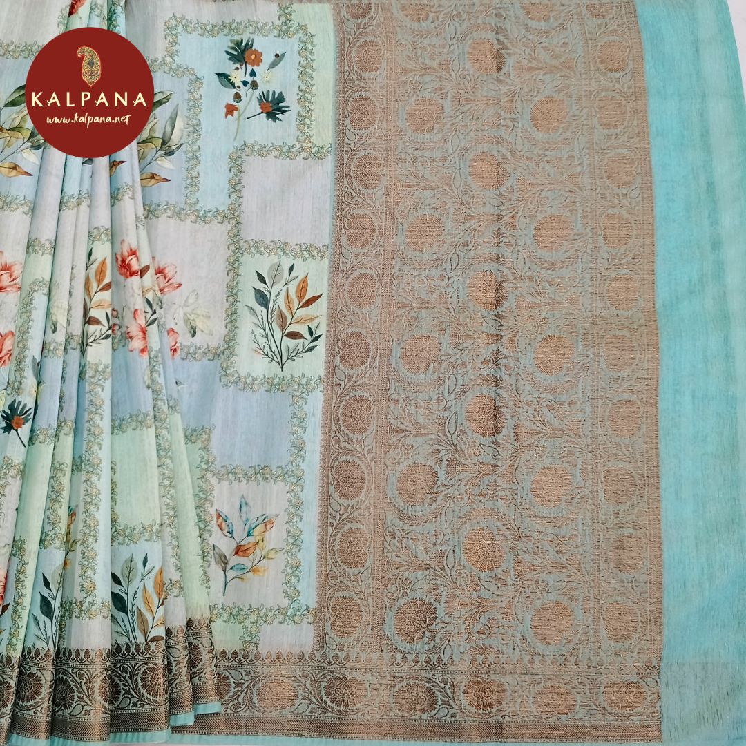 Printed Tussar Saree - Kalpana