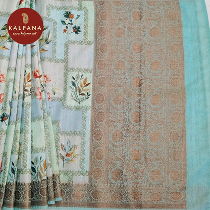 Printed Tussar Saree - Kalpana