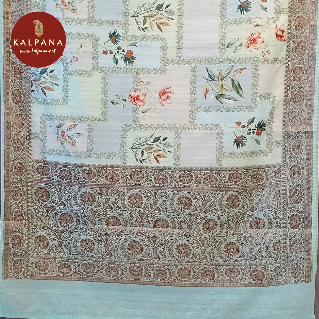 Printed Tussar Saree - Kalpana