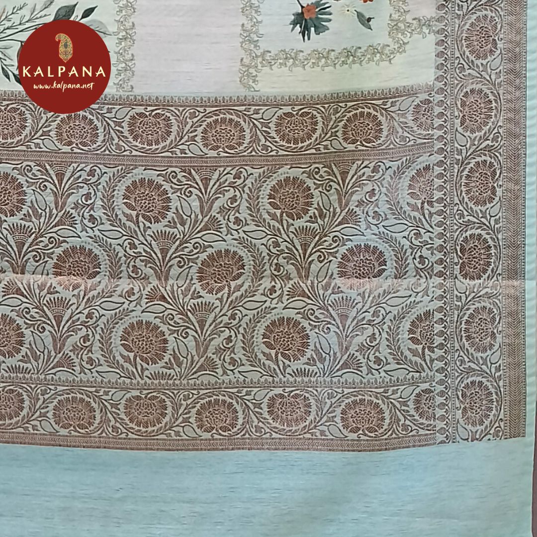 Printed Tussar Saree - Kalpana