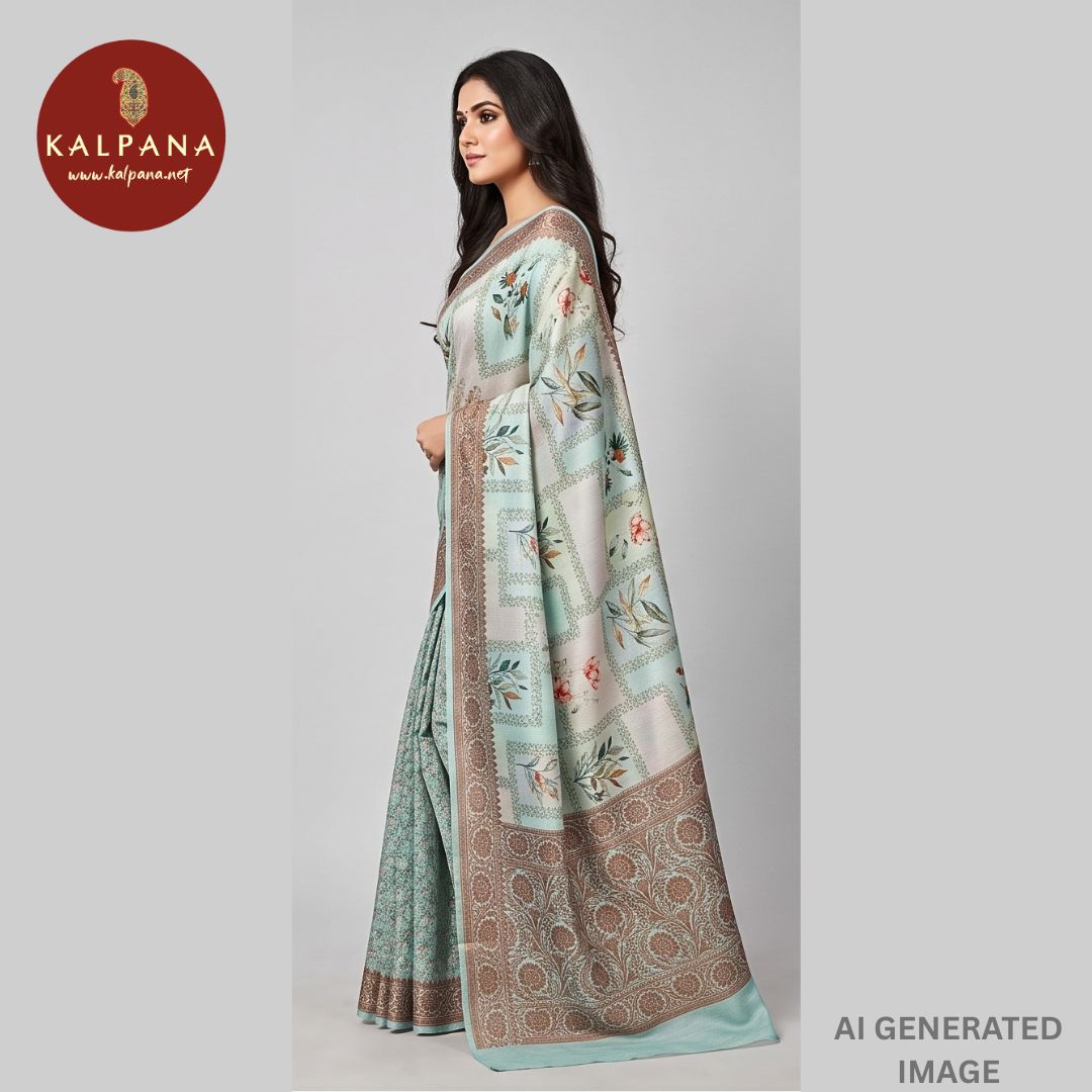 Printed Blended Tussar Saree - Kalpana