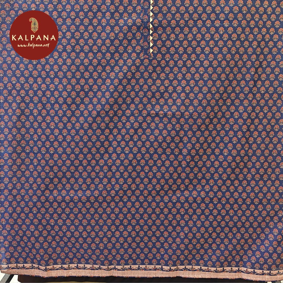 Printed  Tussar Unstitched Suit - Kalpana