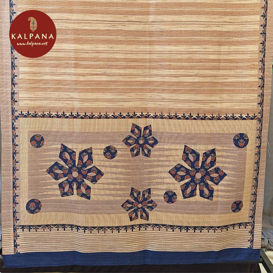 Printed  Tussar Unstitched Suit - Kalpana