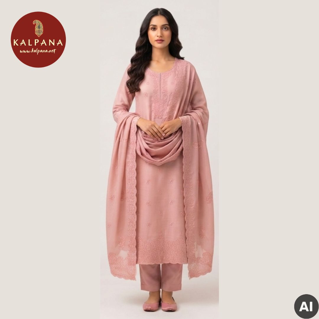 Shirt: Light Onion Coloured Embroided Blended SICO Cotton Unstitched Suit and Neckline.
Dupatta: Light Onion Color Embroided SICO Cotton Dupatta.
Bottom: Plain Light Onion Blended SICO Cotton Bottom.
Perfect for Semi,Formal,Wear. 
Recommended for Summer season(s). Dry Clean Only
Shirt Fabric: 2.5 mts
Salwar Fabric: 2.4 mts
Dupatta: 2.4 mts
Country Of Origin:India
Weight: 500 gms