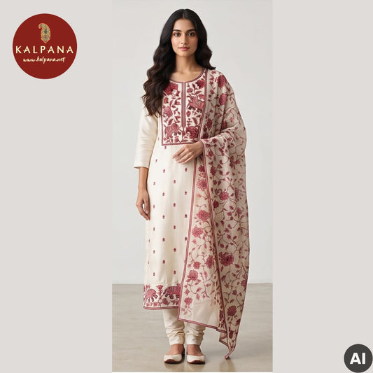Shirt: Khaki Coloured Embroided Blended Organza Unstitched Suit and Neckline.
Dupatta: Khaki Color Embroided Organza Dupatta.
Bottom: Khaki Blended Organza Bottom.
Perfect for Semi,Formal,Wear. 
Recommended for Summer season(s). Dry Clean Only
Shirt Fabric: 2.5 mts
Salwar Fabric: 2.4 mts
Dupatta: 2.4 mts
Country Of Origin:India
Weight: 500 gms