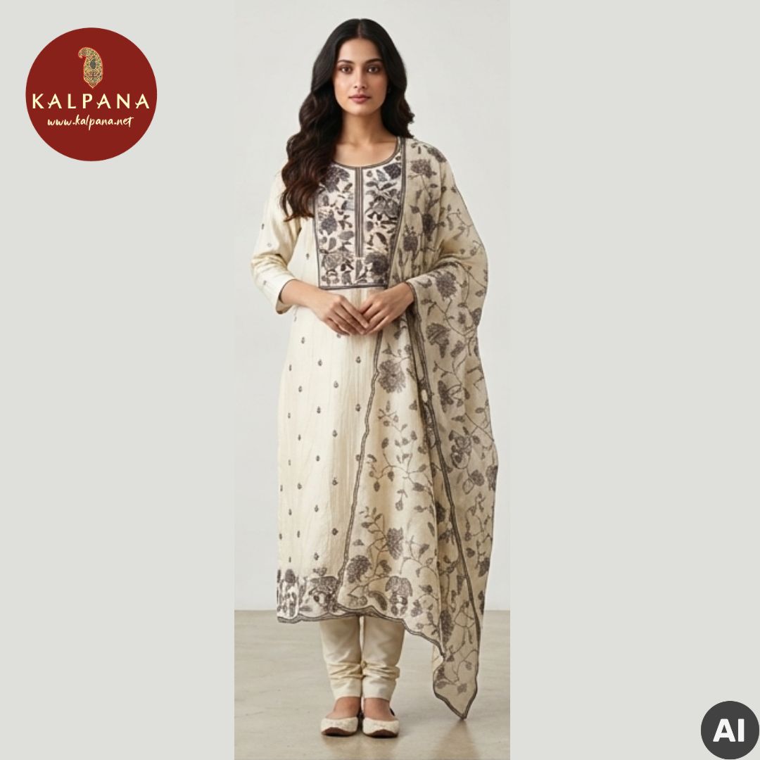 Shirt: Khaki Coloured Embroided Blended Organza Unstitched Suit and Neckline.
Dupatta: Khaki Color Embroided Organza Dupatta.
Bottom: Khaki Blended Organza Bottom.
Perfect for Semi,Formal,Wear. 
Recommended for Summer season(s). Dry Clean Only
Shirt Fabric: 2.5 mts
Salwar Fabric: 2.4 mts
Dupatta: 2.4 mts
Country Of Origin:India
Weight: 500 gms