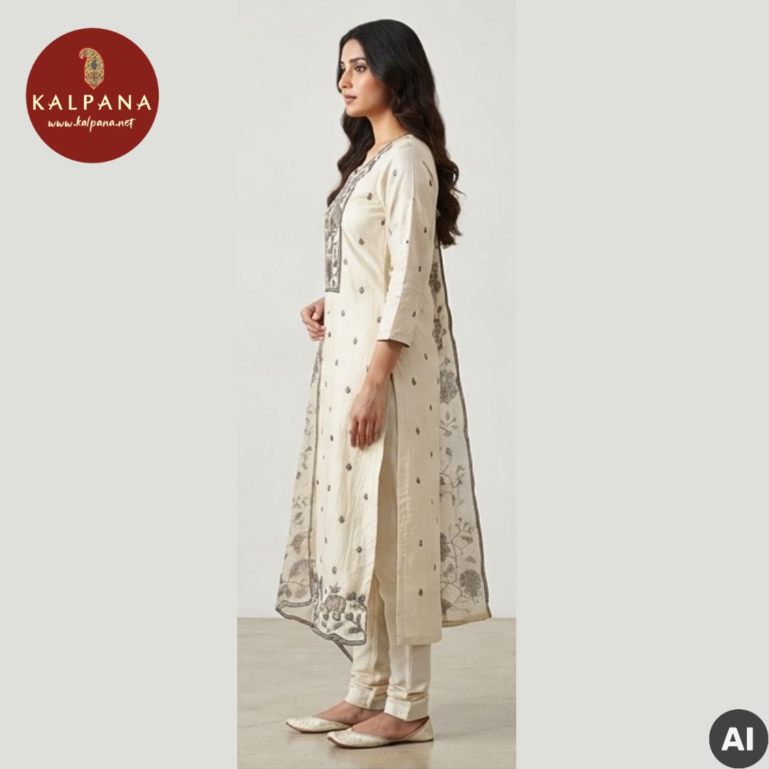 Embroided  Organza Unstitched Suit