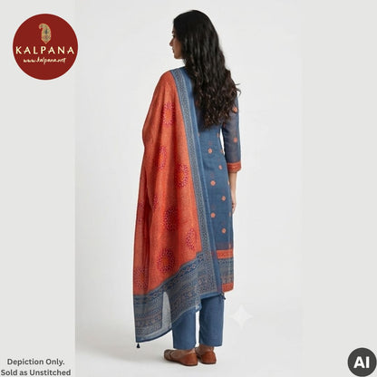 Printed With Embroidery  SICO Cotton Unstitched Suit