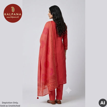 Printed With Embroidery  SICO Cotton Unstitched Suit