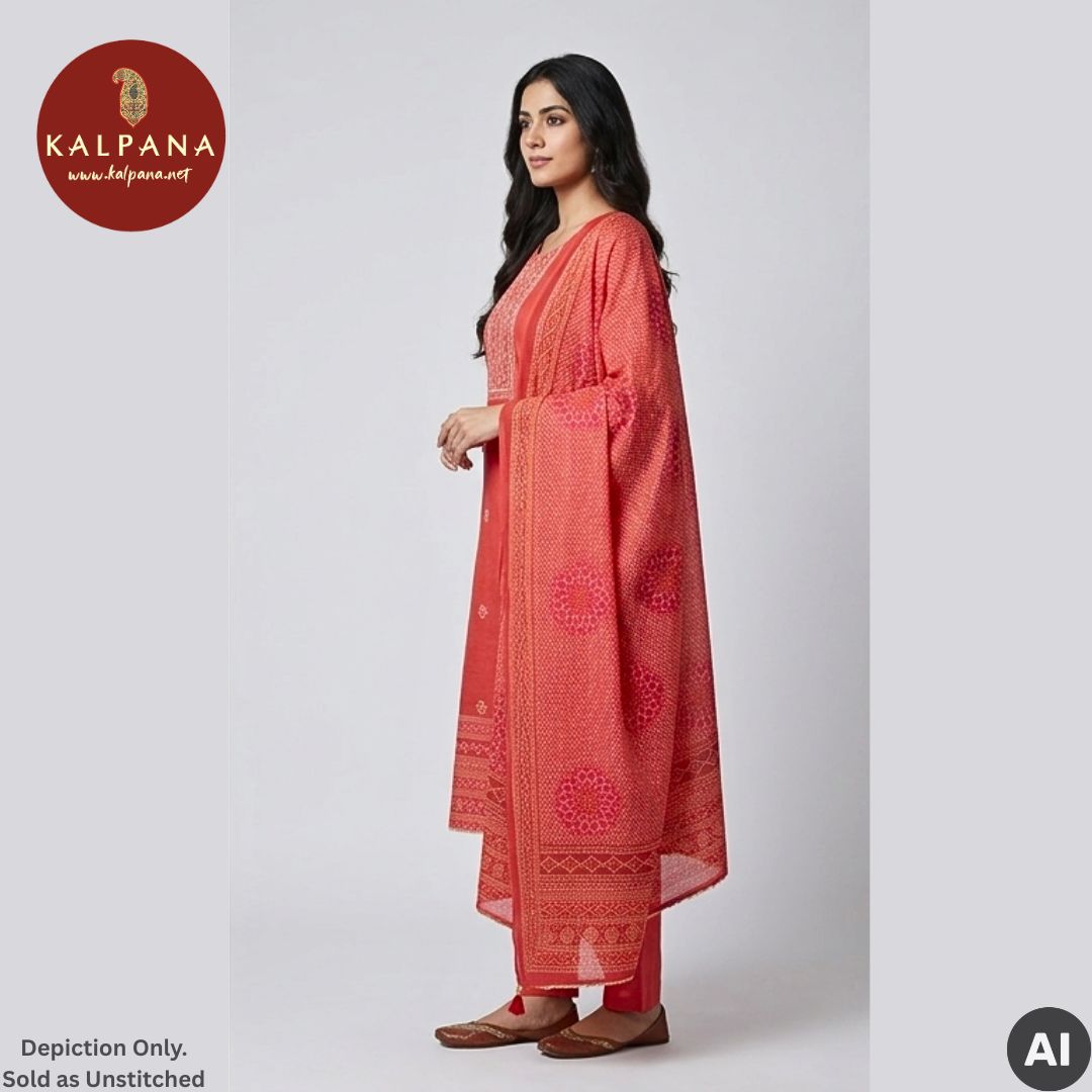 Printed With Embroidery  SICO Cotton Unstitched Suit
