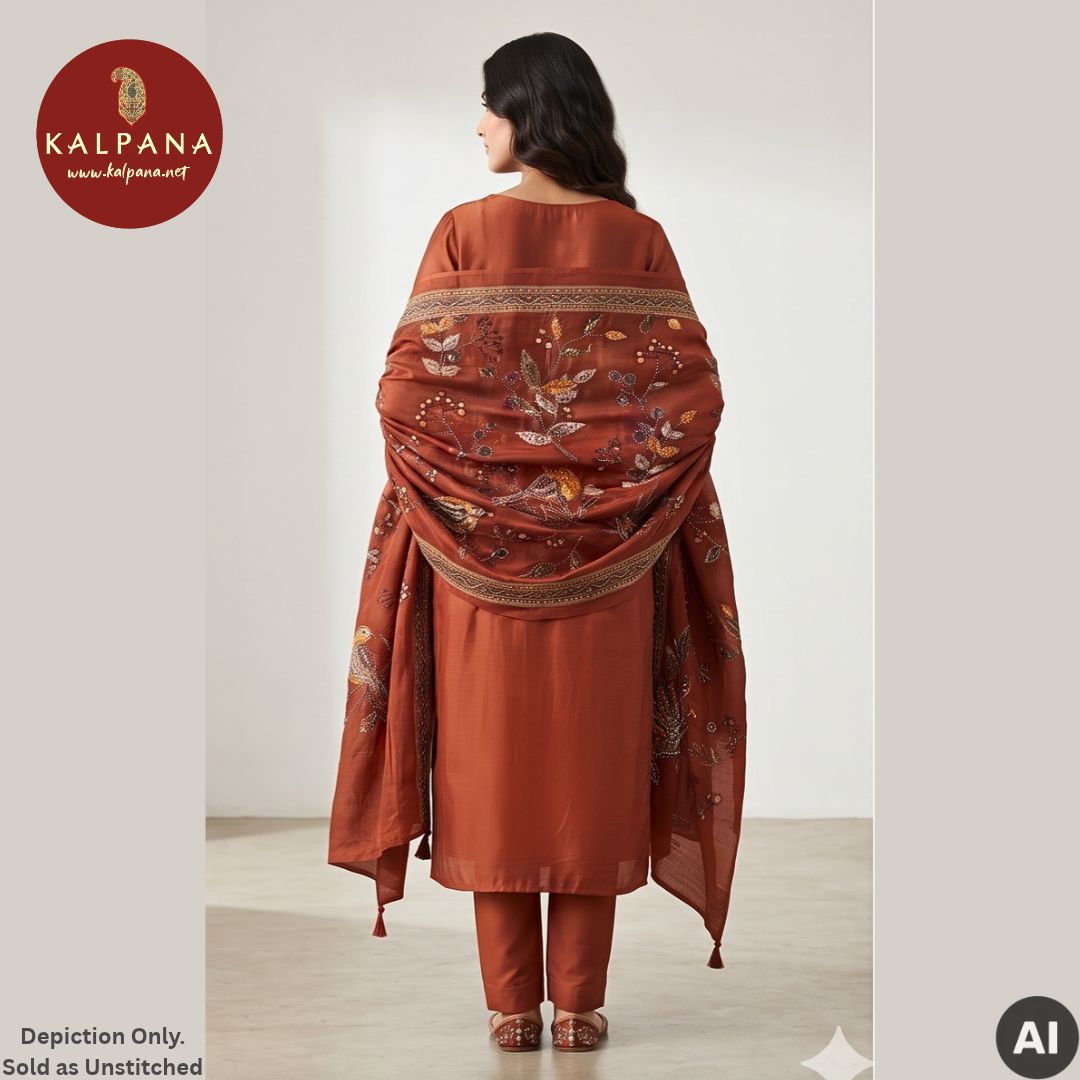 Printed With Embroidery  SICO Cotton Unstitched Suit
