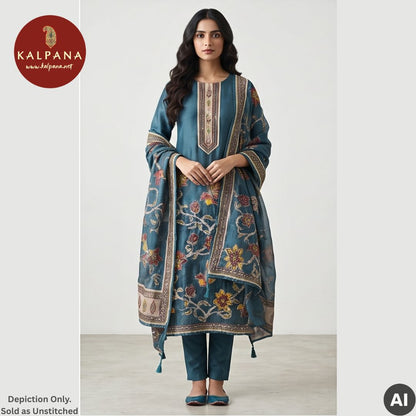 Shirt: Blue Coloured Embroided Blended SICO Cotton Unstitched Suit and Neckline.
Dupatta: Blue Color Embroided SICO Cotton Dupatta.
Bottom: Blue Blended SICO Cotton Bottom.
Perfect for Semi,Formal,Wear. 
Recommended for Summer season(s). Dry Clean Only
Shirt Fabric: 2.5 mts
Salwar Fabric: 2.4 mts
Dupatta: 2.4 mts
Country Of Origin:India
Weight: 500 gms