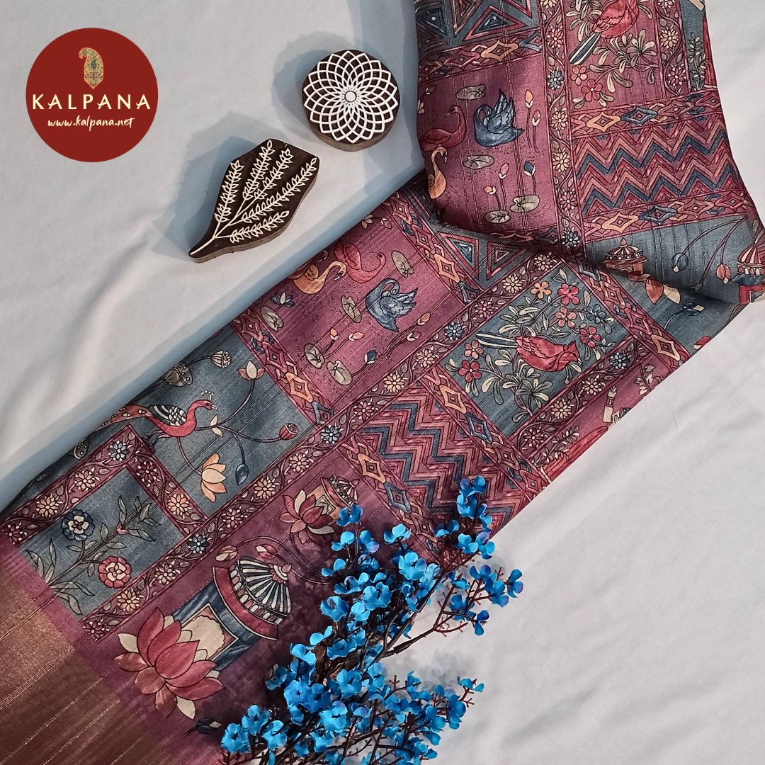 Printed Blended Tussar Silk Saree