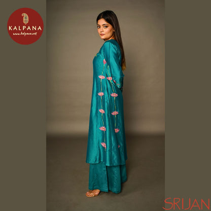 Small Kalidaar Chanderi Salwar Kameez
