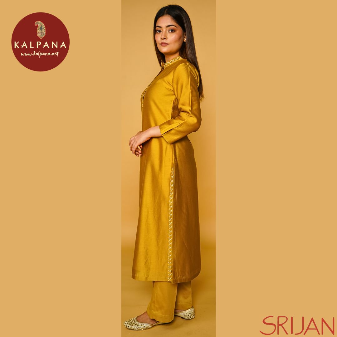 A Line Gotta Patti Chanderi Salwar Kameez