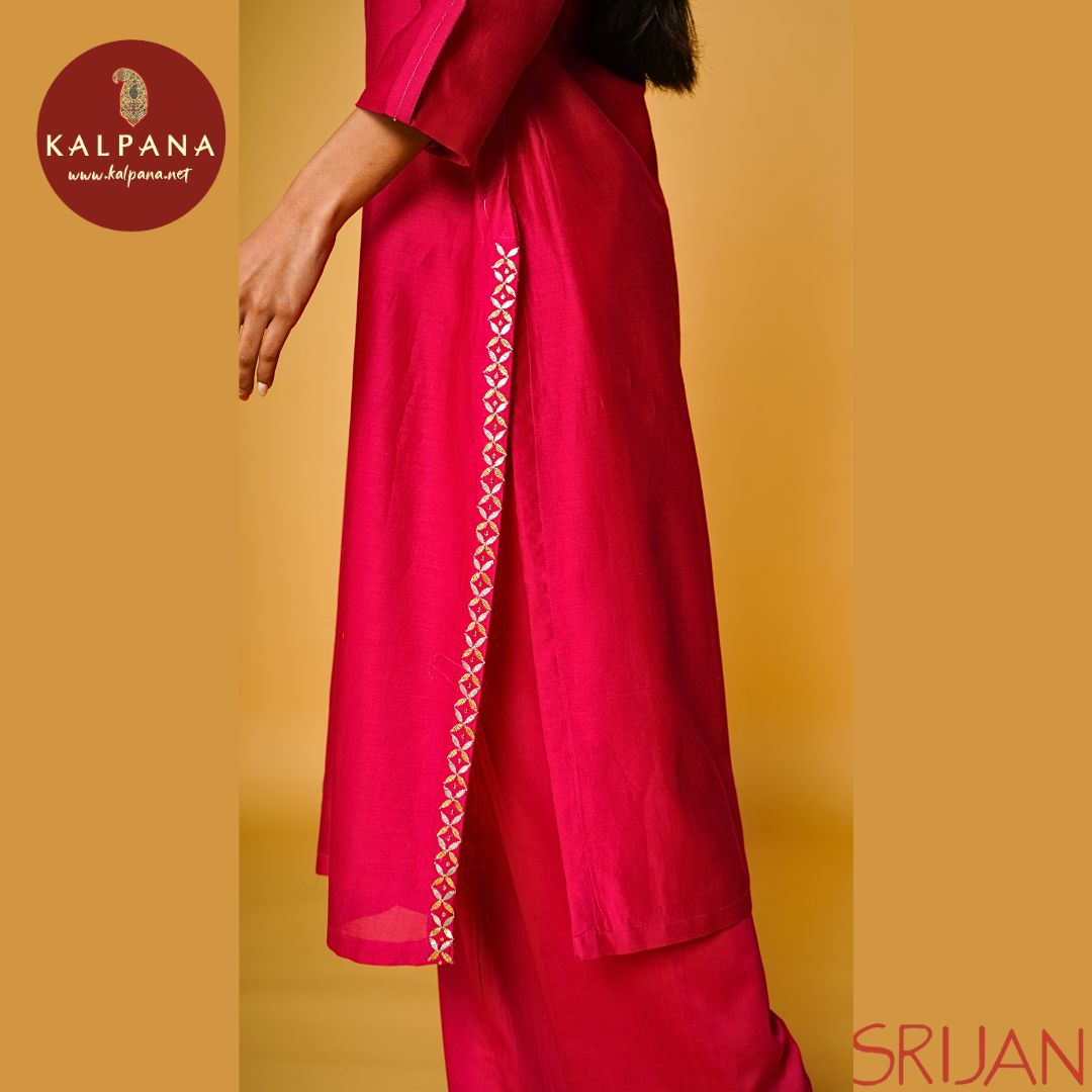 A Line Gotta Patti Chanderi Salwar Kameez