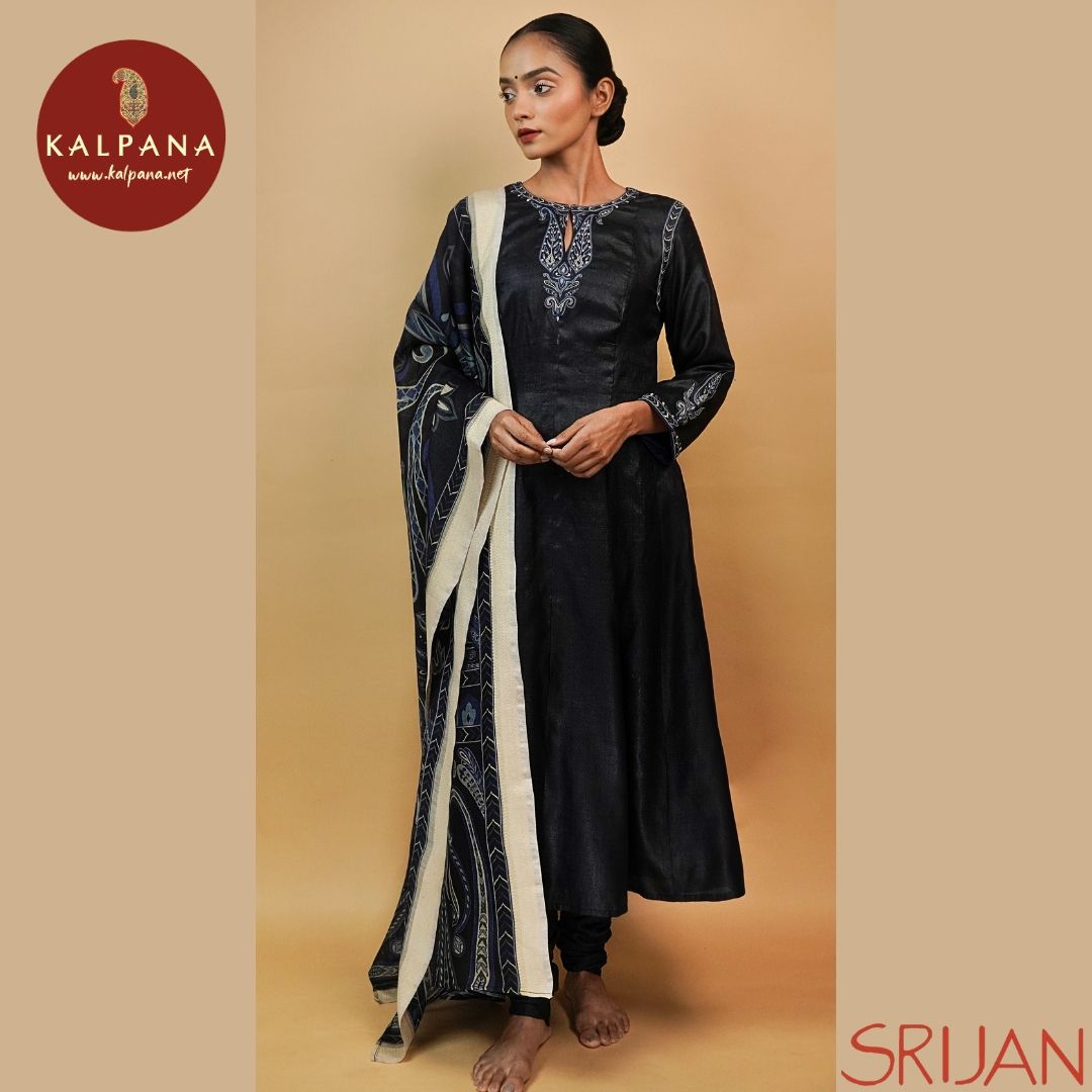 Top : Jaamevar Large Kalidaar Black Tussar Shirt and U Neck Neckline.
Dupatta: It comes with Black color Chanderi Dupatta.
Bottom : The Turkey Silk Black color Churidar.
Perfect for Semi,Formal,Wear. Recommended for Summer season(s). Dry Clean Only
Country Of Origin:India
Weight: 500 gms