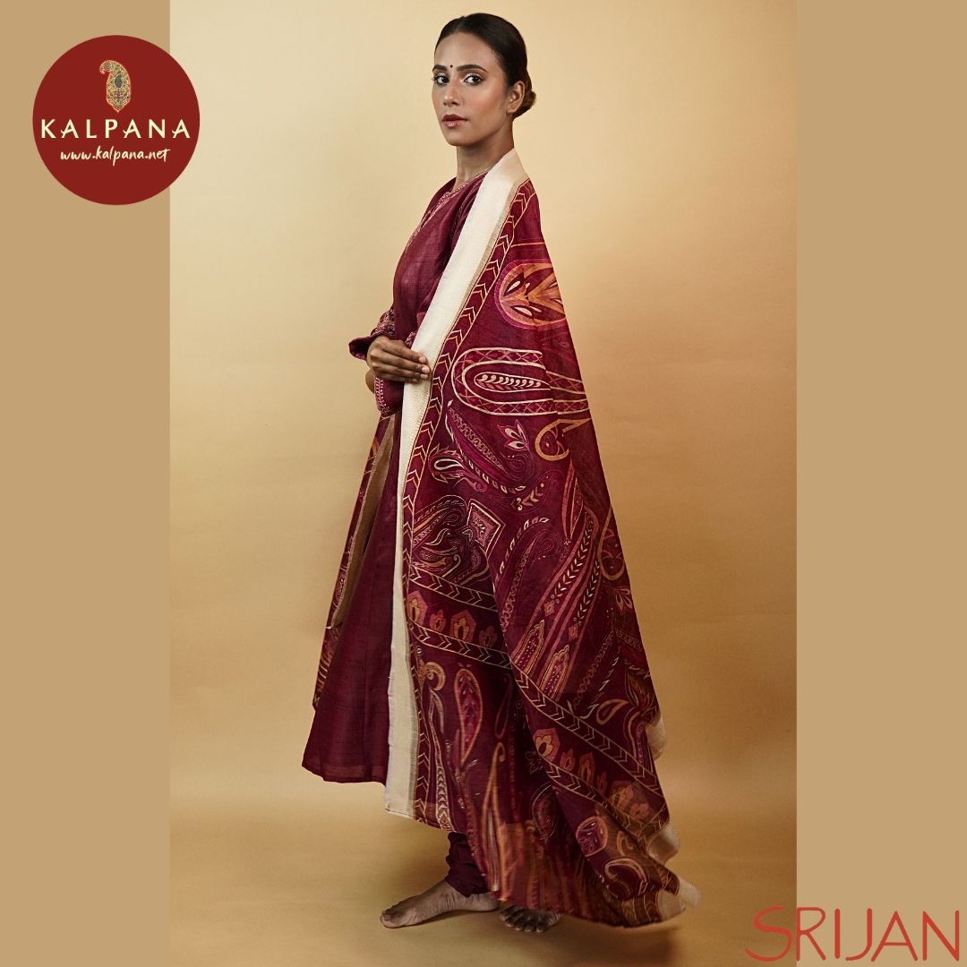 Large Kalidaar Jaamevar Tussar Salwar Kameez