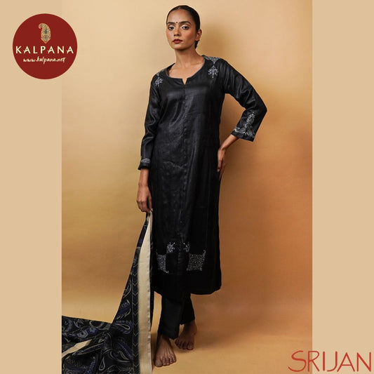 Top : Jaamevar A-Line Front Open Black Tussar Shirt and U neck with opening Neckline.
Dupatta: It comes with Black color Chanderi Dupatta.
Bottom : The Turkey Silk Black color Pants.
Perfect for Semi,Formal,Wear. Recommended for Summer season(s). Dry Clean Only
Country Of Origin:India
Weight: 500 gms