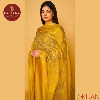 A-Line Front Open Gotta Patti Chanderi Salwar Kameez