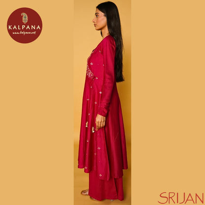 Large Kalidaar Gotta Patti Chanderi Salwar Kameez