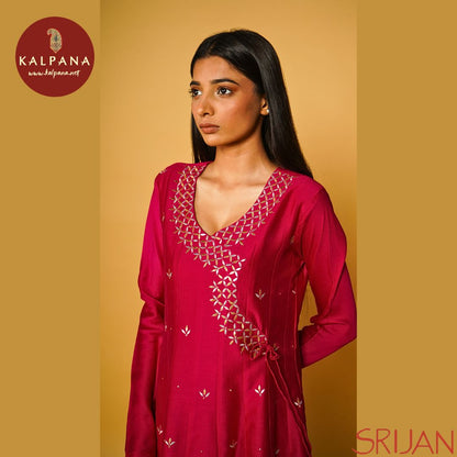 Large Kalidaar Gotta Patti Chanderi Salwar Kameez