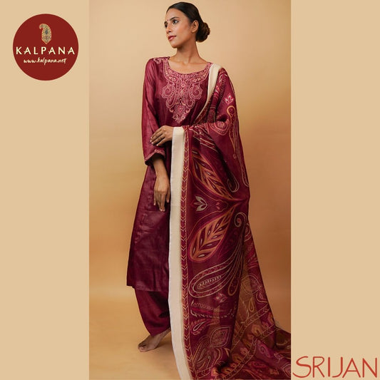 Top : Jaamevar Princess Line Wine Tussar Shirt and Round Neckline.
Dupatta: It comes with Wine color Chanderi Dupatta.
Bottom : The Turkey Silk Wine color Salwar.
Perfect for Semi,Formal,Wear. Recommended for Summer season(s). Dry Clean Only
Country Of Origin:India
Weight: 500 gms