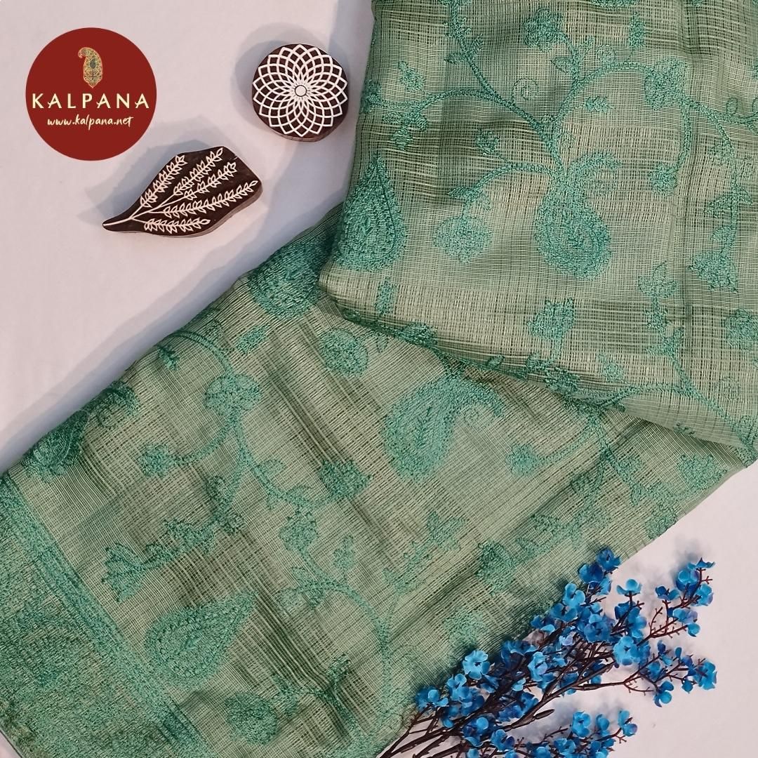LightGreen Embroidery Pure Silk Kota Saree with Embroidered Border. The Palla is Embroidered. The Self colored Plain Unstitched Blouse has Perfect for Semi Formal Wear in Autumn & Winter season(s). Dry Clean Only.
Saree 5.4 mts
Blouse 0.8 mts
Country Of Origin:India
Weight: 500 gms