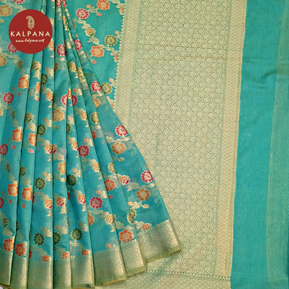 Woven Blended SICO Cotton Saree with All Over Weave and Zari Border. The Palla is Zari. It comes with Self Colored Plain Unstitched Blouse with Zari Border. Perfect for Multi Occasion Wear. Recommended for Festive season(s). Dry Clean Only
Saree 5.4 mts
Blouse 0.8 mts
Country Of Origin:India
Weight: 500 gms