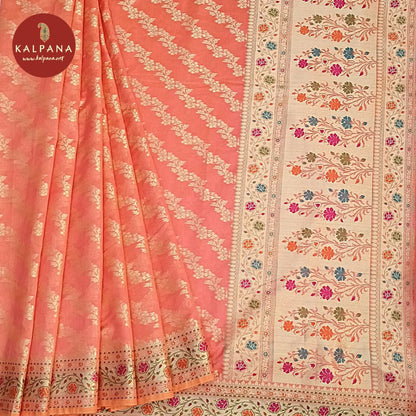Woven Blended SICO Cotton Saree with All Over Stripes and Woven Zari Border. The Palla is Woven Zari. It comes with Self Colored Plain Unstitched Blouse with Zari Border. Perfect for Multi Occasion Wear. Recommended for Festive season(s). Dry Clean Only
Saree 5.4 mts
Blouse 0.8 mts
Country Of Origin:India
Weight: 500 gms
