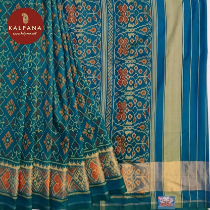 Blue Ikat Handloom Pure Silk Saree with Tissu Border Border. The Palla is Weaving. The Self colored Plain Unstitched Blouse has Zari Border Perfect for Semi Formal Wear in Summer season(s). Dry Clean Only.
Saree 5.4 mts
Blouse 0.8 mts
Country Of Origin:India
Weight: 400 gms