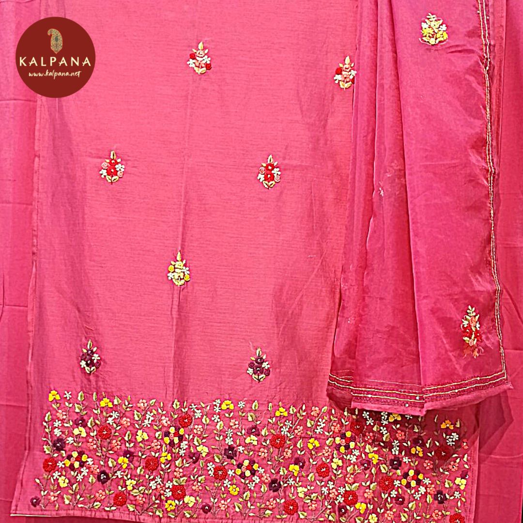 Hand Embroidery Blended SICO Cotton Unstitched Suit with All Over Kantha Work and Embroidered Border. It comes with Self matched Plum Purple color Kantha Work Chanderi Dupatta. The SICO Cotton Salwar is Plum Purple. Perfect for Multi Occasion Wear. Recommended for Festive season(s). Dry Clean Only
Shirt Fabric: 2.5 mts
Salwar Fabric: 2.4 mts
Dupatta: 2.4 mts
Country Of Origin:India
Weight: 500 gms