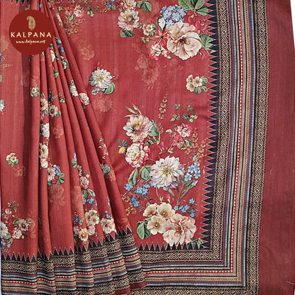Maroon Red Printed Blended Tussar Silk Saree with Printed Border.The Self colored Printed Unstitched Blouse has Printed Border Perfect for Multi Occasion Wear in Festive season(s). Dry Clean Only.
Saree 5.4 mts
Blouse 0.8 mts
Country Of Origin:India
Weight: 500 gms