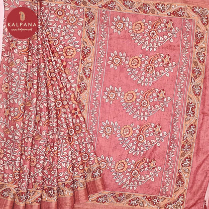 Onion Pink Printed Blended Tussar Silk Saree with Zari Border. The Palla is Zari. The Self colored Printed Unstitched Blouse has Perfect for Multi Occasion Wear in Festive season(s). Dry Clean Only.
Saree 5.4 mts
Blouse 0.8 mts
Country Of Origin:India
Weight: 500 gms
