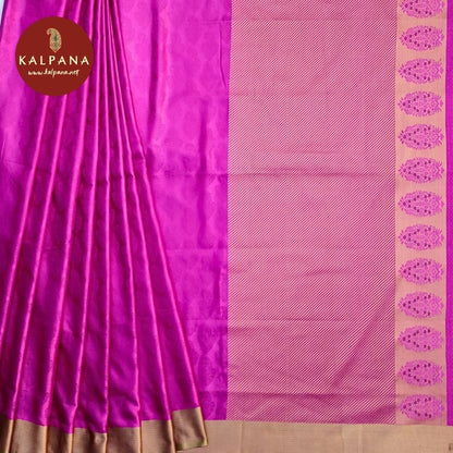 HotPink Bangalore Handloom Pure Silk Saree with Zari Border. The Palla is Stripes. The Self colored Weaving Unstitched Blouse with woven border has Resham Border Perfect for Semi Formal Wear in Summer season(s). Dry Clean Only.
Saree 5.4 mts
Blouse 0.8 mts
Country Of Origin:India
Weight: 500 gms