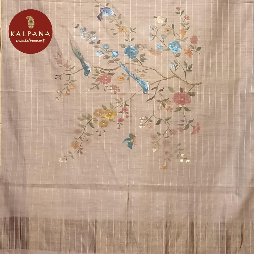 Hand Painted Pure Munga Silk Dupatta