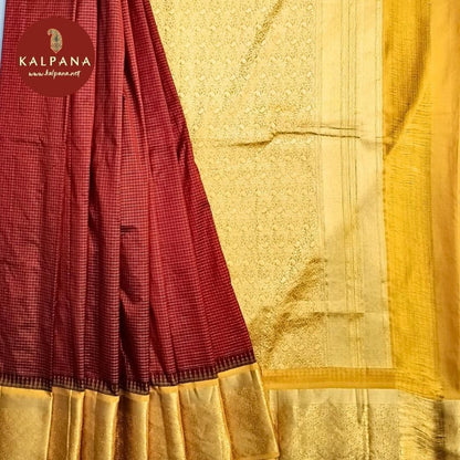 Maroon Bangalore Handloom Pure Silk Saree with Woven Zari Border. The Palla is Woven Zari. The Contrast colored Plain Unstitched Blouse with woven border has Zari Border Perfect for Semi Formal Wear in Summer season(s). Dry Clean Only.
Saree 5.4 mts
Blouse 0.8 mts
Country Of Origin:India
Weight: 500 gms