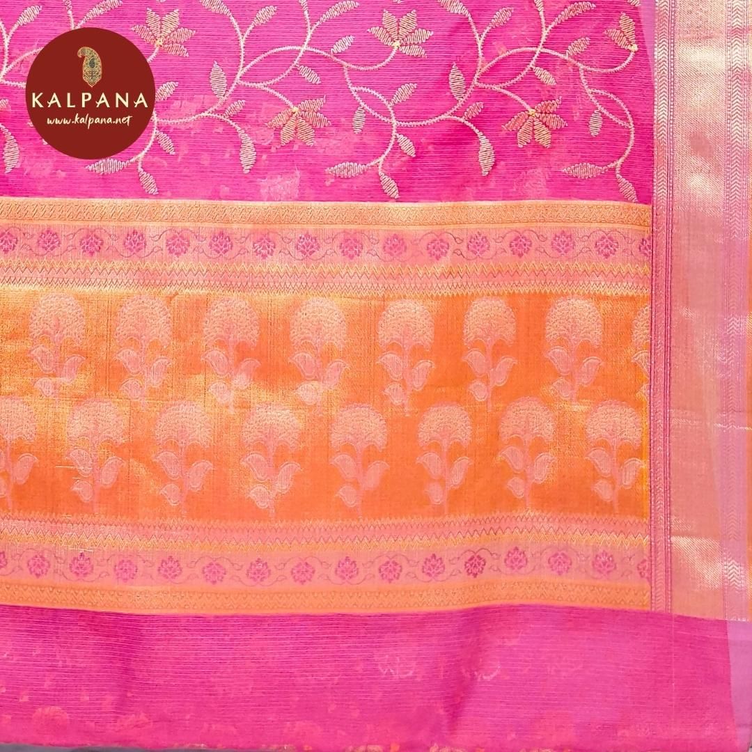 Banarasi Embroidery Blended Cotton Saree