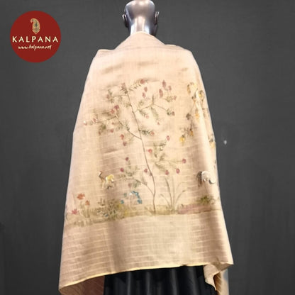 Grey Hand Painted Pure Munga Silk Dupatta with Woven Zari Border. The Palla is Woven Zari. Perfect for Semi Formal Wear in All season(s). Dry Clean Only.
Length: 2.4 mts
Country Of Origin:India
Weight: 200 gms
