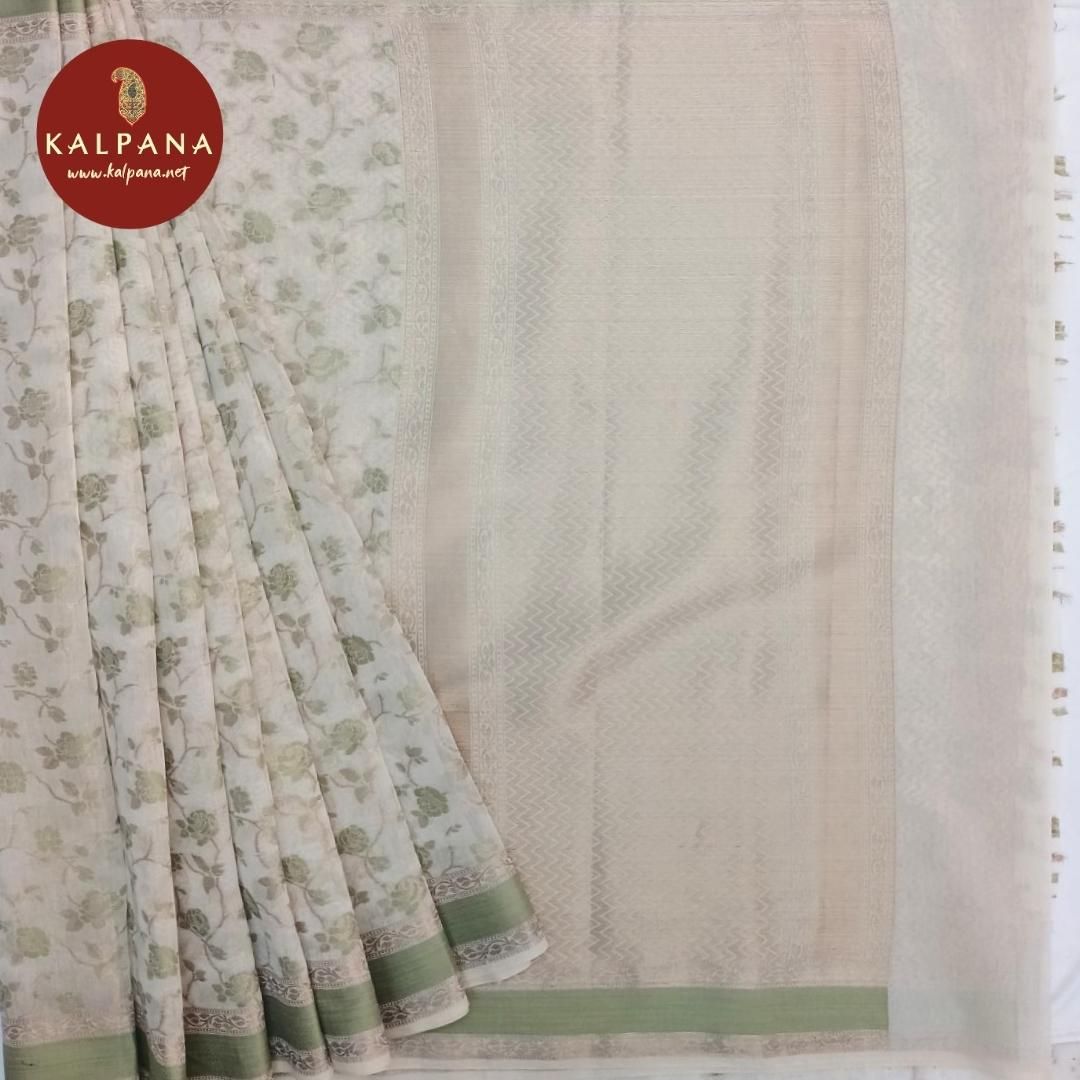 Off White Benarasi Woven Blended SICO Cotton Saree with Contrast Border. The Palla is Woven. The Self colored Woven Zari Unstitched Blouse has Perfect for Celebration Wear in Festive season(s). Dry Clean Only.
Saree 5.4 mts
Blouse 0.8 mts
Country Of Origin:India
Weight: 500 gms