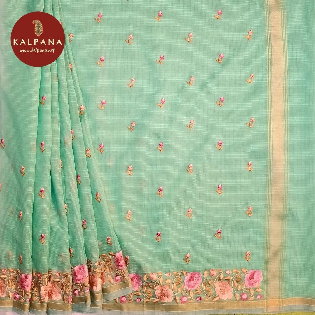 Pure Linen by Ghicha Saree | Ladies Formal Office Wear - Indyvarna