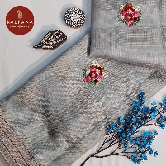 LightGrey Embroidery Pure Silk Kota Saree with Embroidered Border. The Palla is Embroidered. The Self colored Printed Unstitched Blouse has Perfect for Semi Formal Wear in Autumn & Winter season(s). Dry Clean Only.
Saree 5.4 mts
Blouse 0.8 mts
Country Of Origin:India
Weight: 500 gms